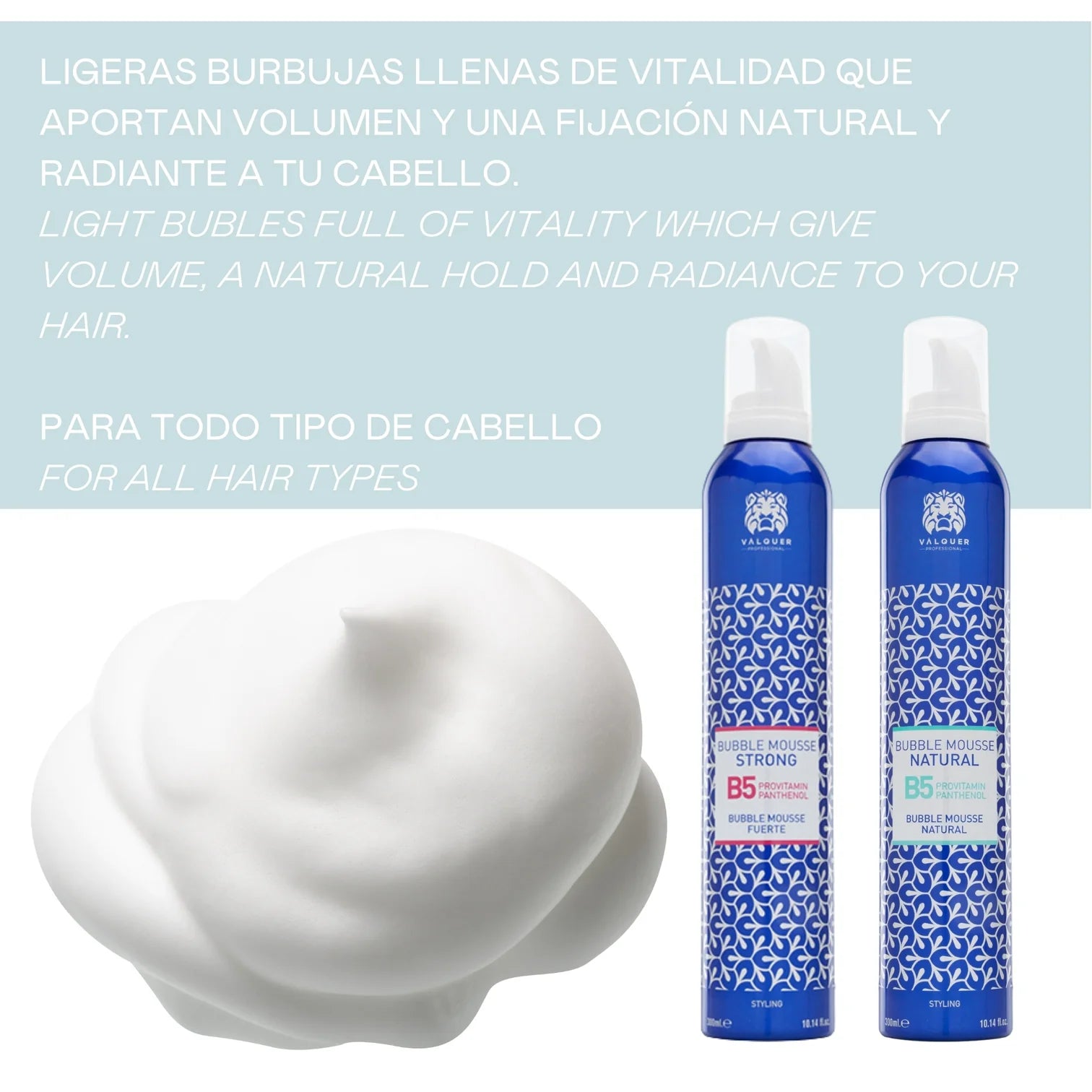 ESPUMA CAPILAR NATURAL B5 PROVITAMIN/PANTHENOL 300ML