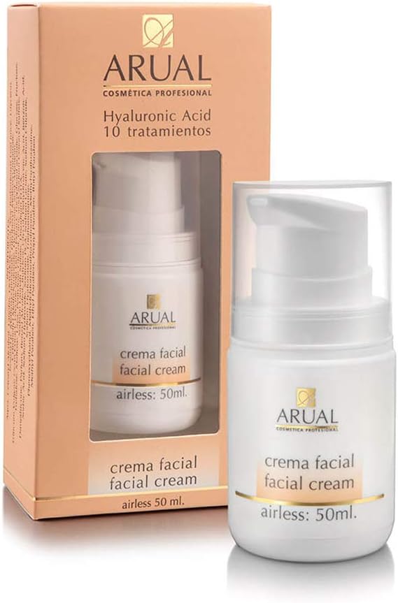 ARUAL Ácido Hialurónico Crema Facial, 10 tratamientos 50 ml