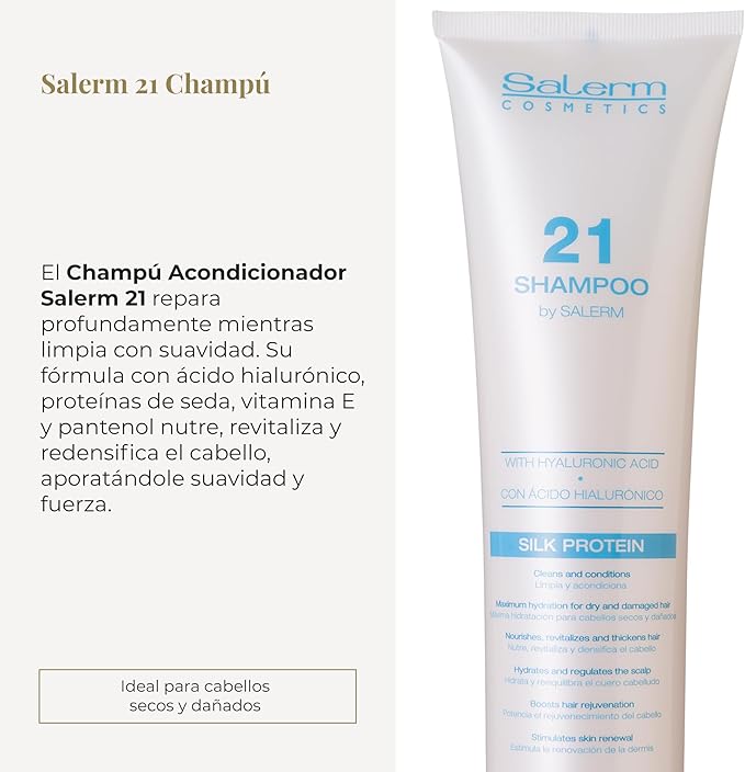 SALERM 21 CHAMPÚ SILK PROTEIN 300 ML