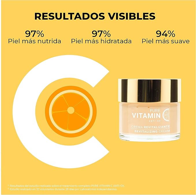 CREMA REVITALIZANTE VITAMINA C. NOCHE & DIA