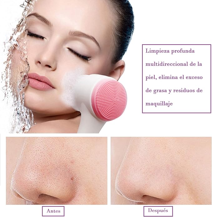 CEPILLO LIMPIADOR Y EXFOLIANTE FACIAL PINK. BIFULL