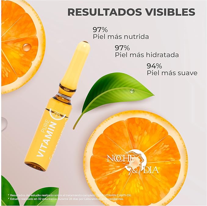 CONCENTRADO ILUMINADOR ANTIOXIDANTE. AMPOLLAS VITAMINA C 12*2 ML. NOCHE Y DIA