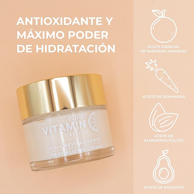 CREMA REVITALIZANTE VITAMINA C. NOCHE & DIA